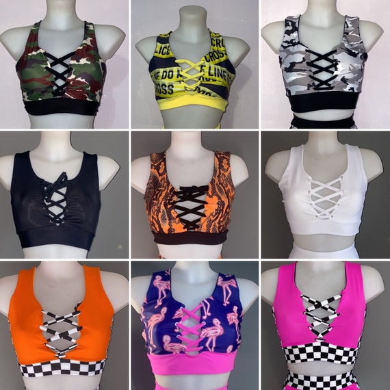 Lace front Pole Dancing Crop Top