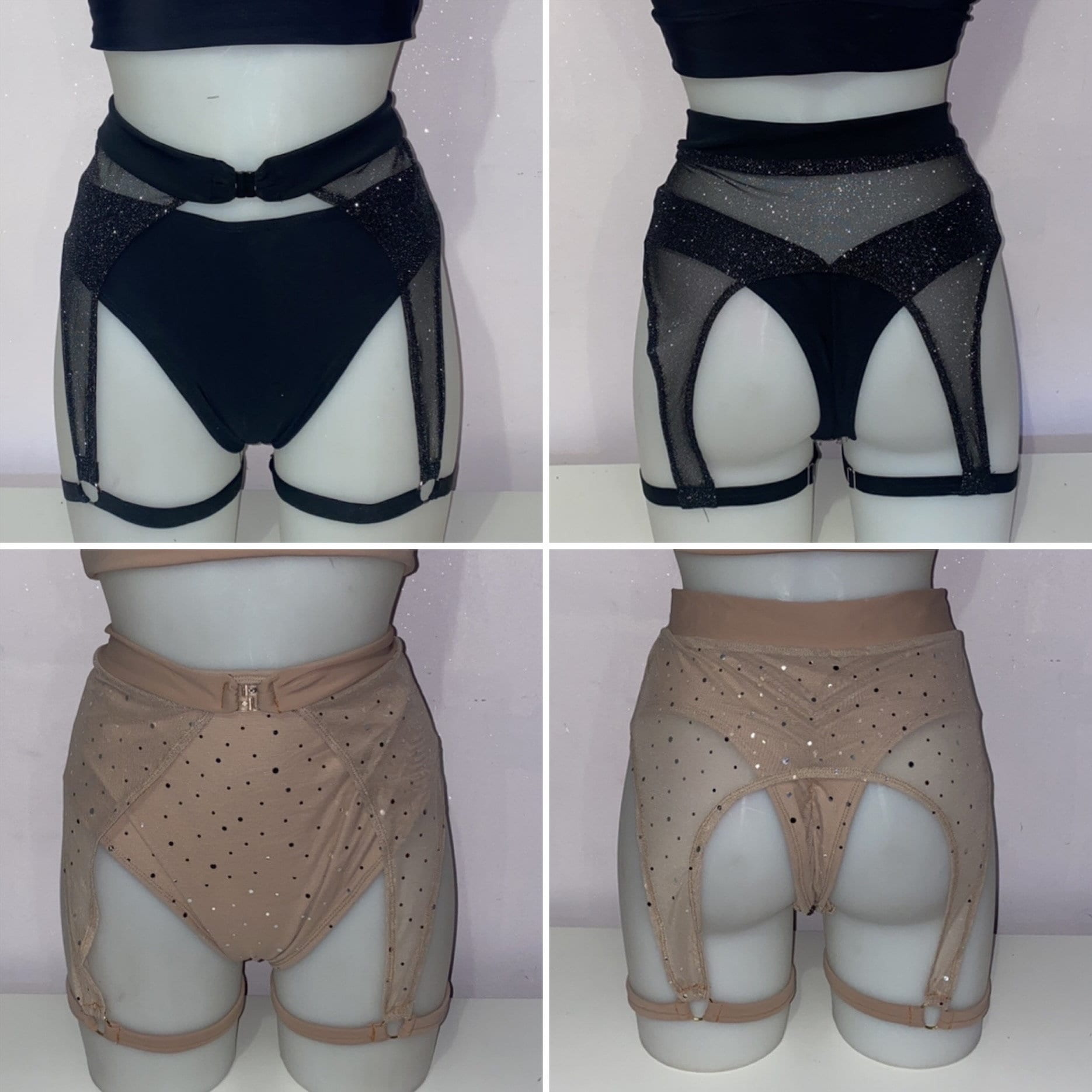 Mesh Garter Belt With Garter Pole Dance - Etsy