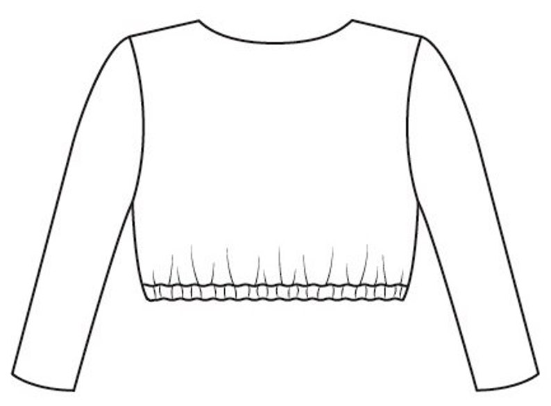 dirndl blouse size 36 V-neck digital PDF sewing pattern including sewing instructions image 2