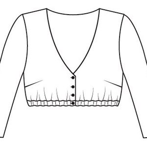 dirndl blouse size 46 V-Neck digital PDF sewing pattern including sewing instructions