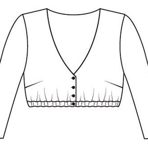 dirndl blouse size 36 V-neck digital PDF sewing pattern including sewing instructions