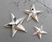 Paper Stars Set of 3 | Christmas decoration natural white 