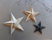 Paper Stars Set of 3 | Christmas Decoration Kraft Paper Brown Black 