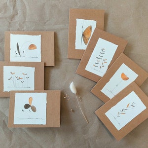 Grußkarten Aquarell C6 | Neutral 7er Set