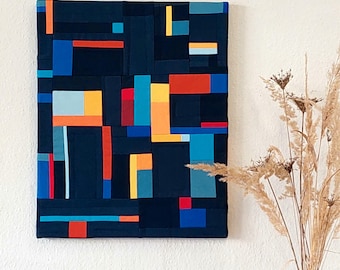 Textiles Wandbild | Modern Art Patchwork