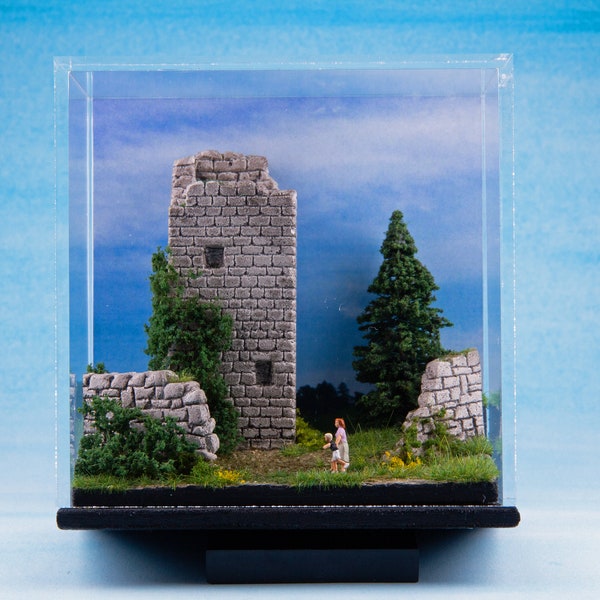 Diorama & 8 cm Vitrine, Ausflug zur Ruine