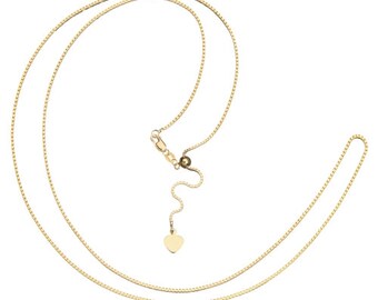 14K .80mm White Gold 18in Square Box Necklace Chain