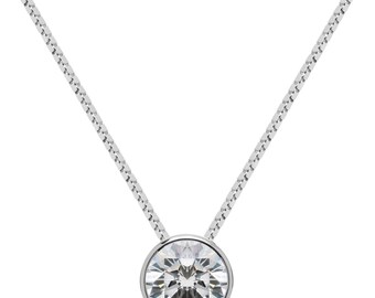 Bezel Set Cz Pendant - Etsy
