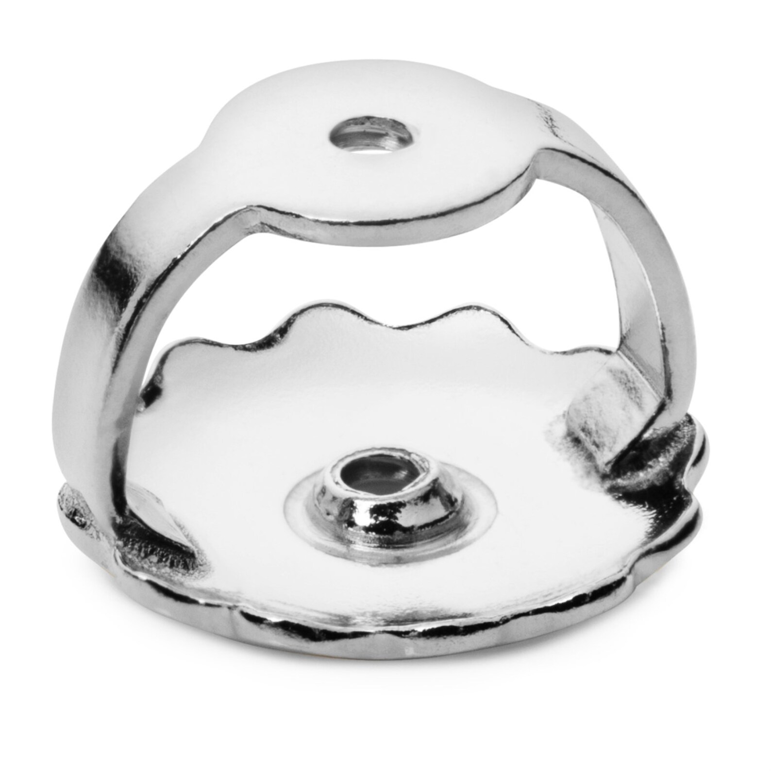 Two Earring Back Replacements 14K Solid White Gold Threaded Etsy