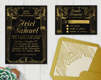 Old Hollywood Invite Etsy