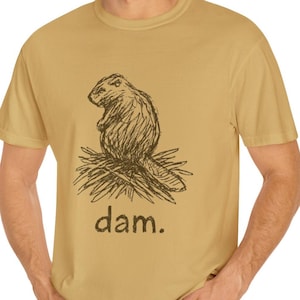 Funny Beaver T Shirt Vintage Animal Shirt Beaver Dam Shirt Cool Sarcastic Tees For Mens Women Cute Nature Tee Retro Graphic Silly Tshirt