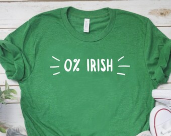 St Patricks Day 0% Irish Mens T Shirt, Unisex Irish Funny T shirt, Ireland shirt for Saint Patrick's Day