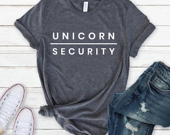 Unicorn Birthday Party Outfit for Dad, Funny Unicorn Birthday Dad Long Sleeve, Unicorn Father Tee, Unicorn Security Shirt, Unicorn Dad Gift
