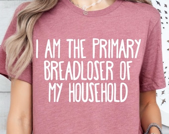 Primary Breadloser Shirt, Funny Mouse Graphic Tee, Relatable Humor Gift for Her, Sarcastic Rat Lover Tee, Trendy Weird Girl Aesthetic Shirt