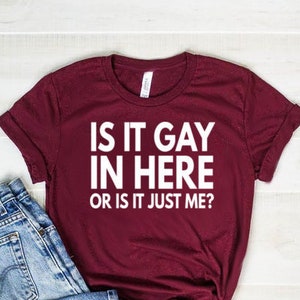 Is It Gay In Here or Is It Shirt Gay Pride Shirt Lesbian Pride Shirt LGBTQ Shirt LGBT Shirt Unisex Jersey Short Sleeve Tee