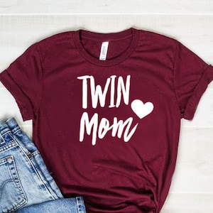Twin Mom Shirt Twin Mom Gift Mom Shirt Mom Gift Twin mama Shirt Twin Mama Gift Unisex Jersey Short Sleeve Tee