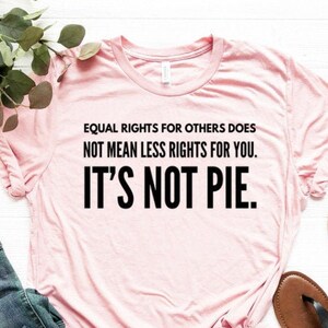 Equal Rights For Other Does Not Mean Less Rights For You It&#39;s Not Pie Shirt Equal Rights Shirt Feminist Shirt Unisex