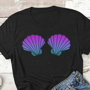 Sirena Tank Top Sea Shell Bra Pecho Mujeres Sirena Mujeres Entrenamiento Tanque, Beach Tank Seashell Camisa Camiseta Top Beach Mama