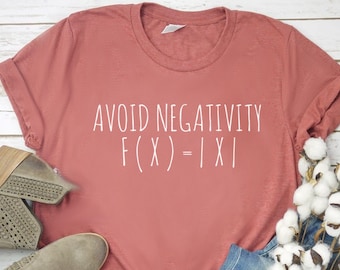 Avoid Negativity Shirt Funny Math Teacher Shirt Math Teacher Gift Teacher Shirt Unisex Jersey Short Sleeve Tee