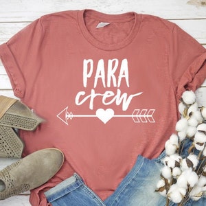 Para Crew Shirt Para Crew Tee Paraprofessional Shirt Paraprofessional Gift Unisex Jersey Short Sleeve Tee