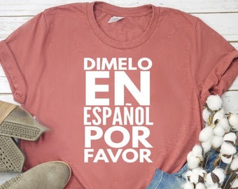 Spanish Teacher Shirt Unisex Jersey Short Sleeve Tee En Espanol Por Favor Shirt Maestra Shirt