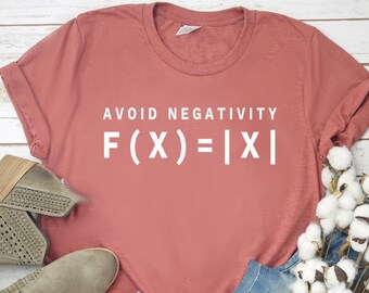 Avoid Negativity Shirt Funny Math Teacher Shirt Math Teacher Gift Teacher Shirt Unisex Jersey Short Sleeve Tee