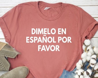 Spanish Teacher Shirt Unisex Jersey Short Sleeve Tee En Espanol Por Favor Shirt Maestra Shirt