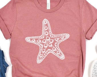 Starfish Shirt Star Fish Beach Shirt Vacation Shirt Beach Shirt Beach Graphic Tee Beach T-Shirt Ocean Vibes Sea Shirt