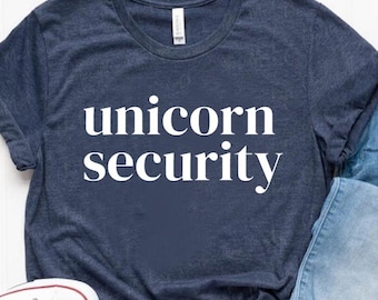 Unicorn Birthday Party Outfit for Dad, Funny Unicorn Birthday Dad Long Sleeve, Unicorn Father Tee, Unicorn Security Shirt, Unicorn Dad Gift