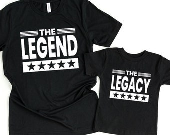 Dad and Son Shirts, Matching Dad and Baby, Father Son Gift for Dad, Legend Legacy Shirts