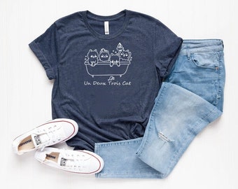 Cat Mom Shirt Cat Lover Gift Cat Mom Gift Unisex Jersey Short Sleeve Tee Un Deux Trois Cat Shirt Cat Lover Shirt