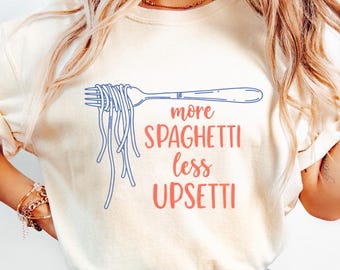Spaghetti Shirt, Funny Food Shirt, Foodie T Shirt, Food Humor, Funny Saying TShirt, Silly T-Shirt, Retro Graphic Tee, Vintage Aesthetic