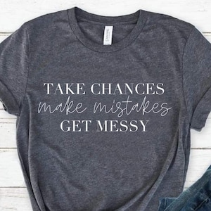 Camiseta &quot;Arriesgarse, cometer errores, ensuciarse&quot;, camiseta de &quot;Miss Frizzle&quot;, camiseta de &quot;Regreso a la escuela&quot;, camiseta del &quot;Autobús mágico&quot;, camiseta de &quot;Maestro&quot;, camiseta &quot;Ensuciarse&quot;