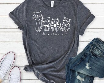 Cat Mom Shirt Cat Lover Gift Cat Mom Gift Unisex Jersey Short Sleeve Tee Un Deux Trois Cat Shirt Cat Lover Shirt