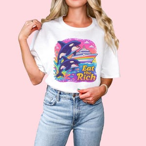 Eat the Rich Shirt, Eat the Rich Sweatshirt, Anti Trump Anti Elon Shirt, Tax the Rich, 90s Retro Shirt, Orca Yacht Shirt, Protest Shirt
