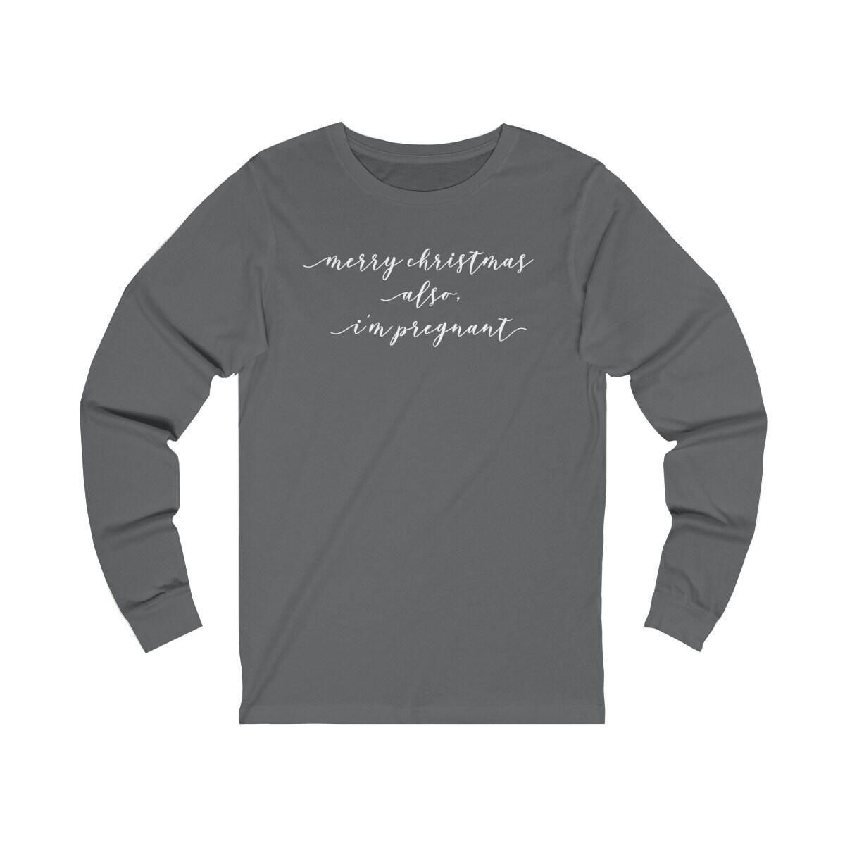 Merry Christmas Also I'm Pregnant Long Sleeve Shirt | Etsy