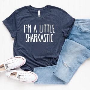 Lustiges Hai-Shirt für Hai-Fans, Ozean-Shirt, Ich bin ein Sharkastic-Shirt, Hai-Shirt, Ozean-Shirt