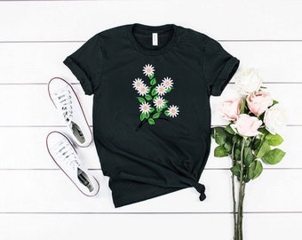 Simple Daisy Graphic Tee Simple Floral Graphic Tee Floral Graphic Tee Floral Shirt Summer Shirt Spring Shirt Trendy Floral Tee Daisy