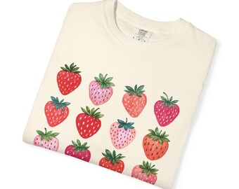 Strawberry T-Shirt: Comfort Colors Cottagecore Summer Berries Tee