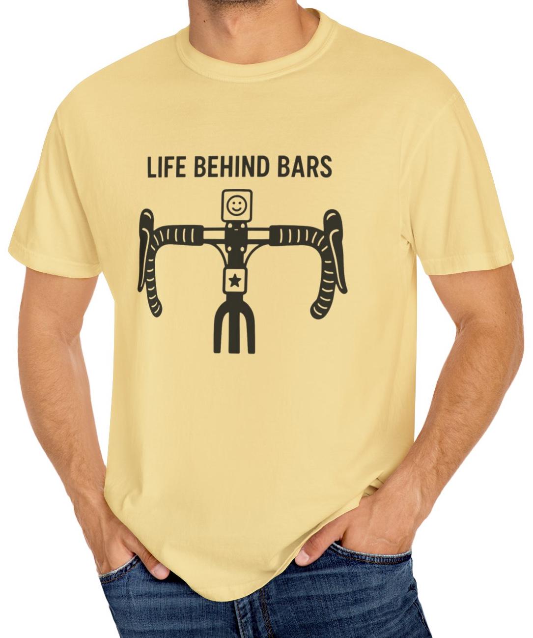 Cool Bicycle T Shirt Life Behind Bars Funny T Shirts Biking T Shirt Witty Bike Tee Gift For Women Men Cycling Hilarious Humor Biker Shirts