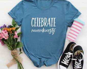 T-shirt ter ere van neurodiversiteit, T-shirt voor bewustwording van geestelijke gezondheid, kerstshirt, T-shirt voor moeders