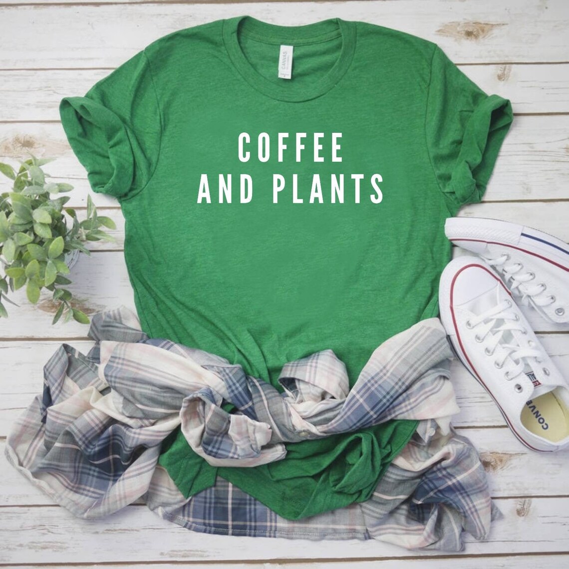 Coffee and Plants Shirt Funny Plant Lover Gift Funny Coffee Etsy