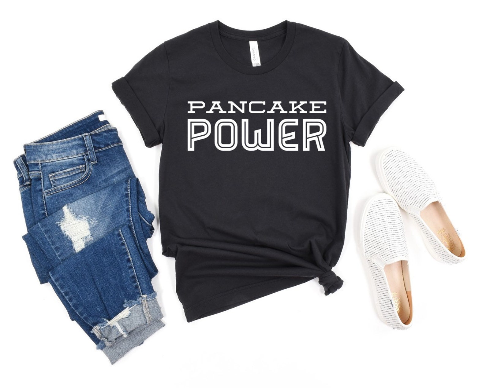 Pancake Power Pancakes Shirt Breakfast Tshirt Brunch Shirt Etsy UK