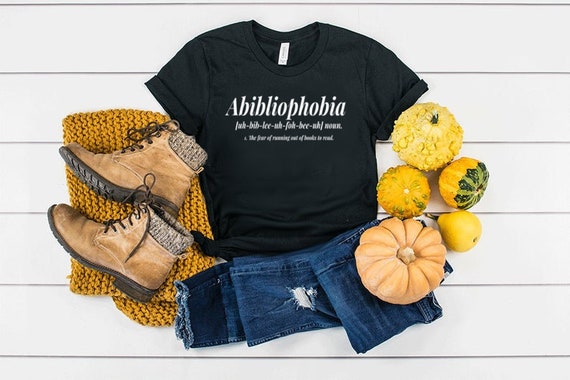 Abibliophobia Shirt Abibliophobia Tee Funny Book Shirt Funny Book Lover Shirt Funny Book Lover Gift Unisex Jersey Short Sleeve Tee