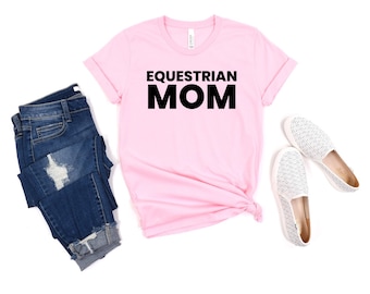 Maglietta con cavallo, mamma di un cavaliere, regalo equestre, maglietta equestre, amante dei cavalli, regalo con cavallo, equitazione, abbigliamento per cavalli, equitazione