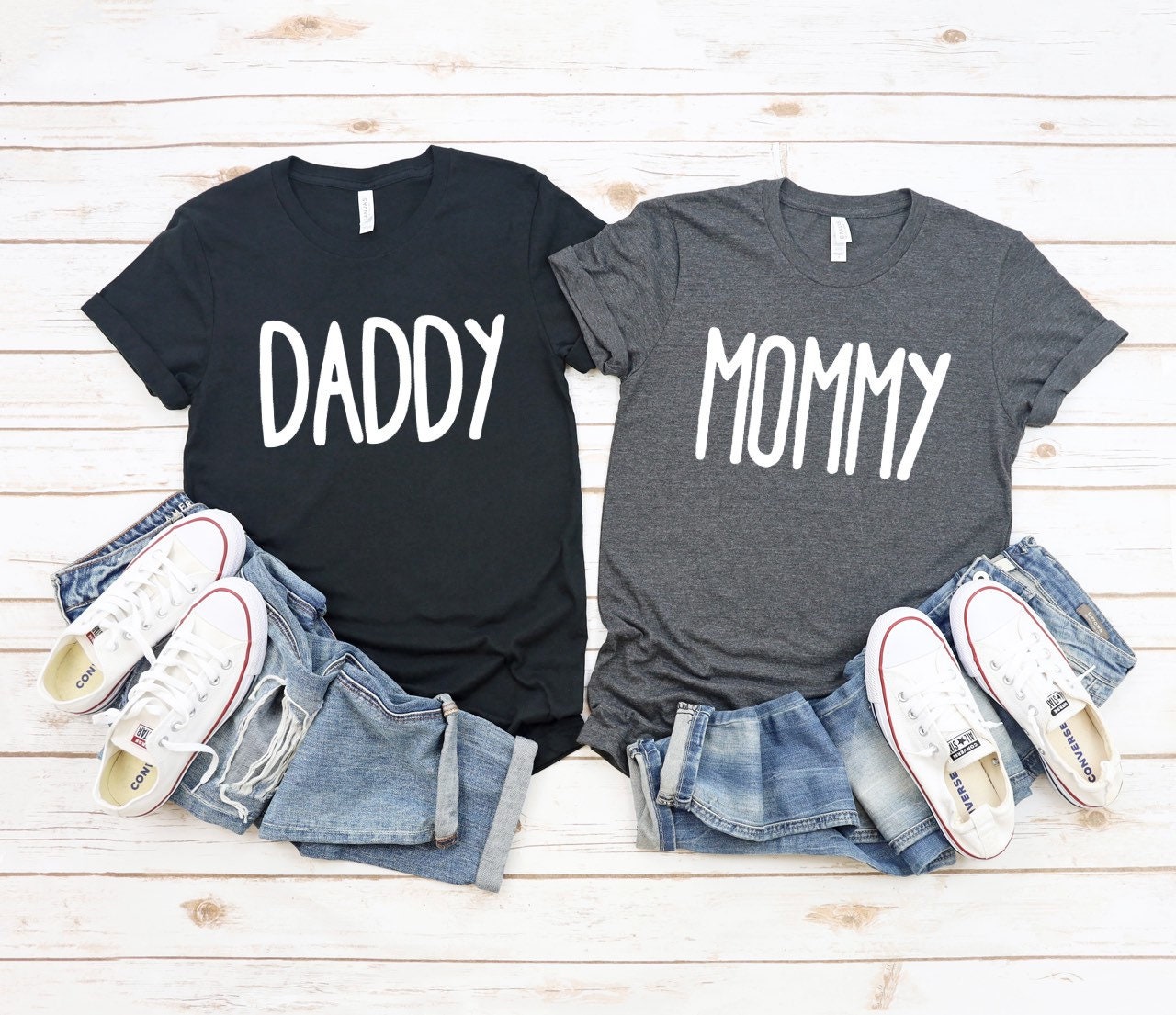 baby mommy daddy , matching pregnancy , pregnancy announcement