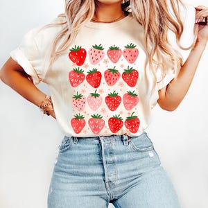 Strawberry Crop Top, Strawberry Shirt, Food Shirt, Gardening