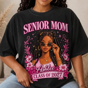 Personalized Senior Mom 2027 Shirt, Retro Photo Graduation Tee, Class of 2027 Mom Gift, Proud Family Senior Year Matching Shirt