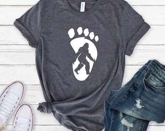 Big Foot Shirt, Wald Shirt, Big Foot T-shirt, Big Foot Tshirt, Bester Freund Geschenk, Camping Shirt, in den Bergen Abschlag, lustiges Geschenk