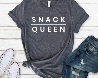 Snack Queen T-Shirt Hund Mama Shirt Lustiges Shirt Lustiges T-Shirt Geschenk für Sie Snack Queen T-Shirt Snack Shirt Foodie Shirt Keks Essen Liebhaber